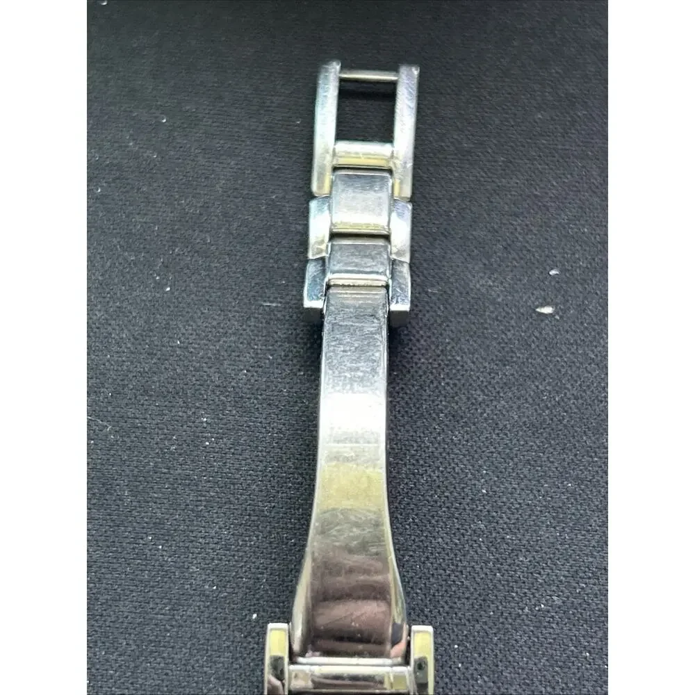 Bulova Black Dial Silver Case And Band Women’s Quartz Watch ( With Box)
